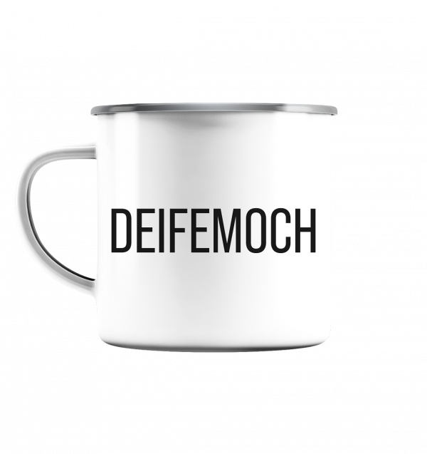 DEIFEMOCH Stick - Emaille Tasse (Silber) – Bild 2