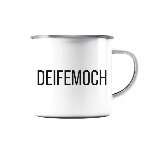 DEIFEMOCH Stick - Emaille Tasse (Silber)